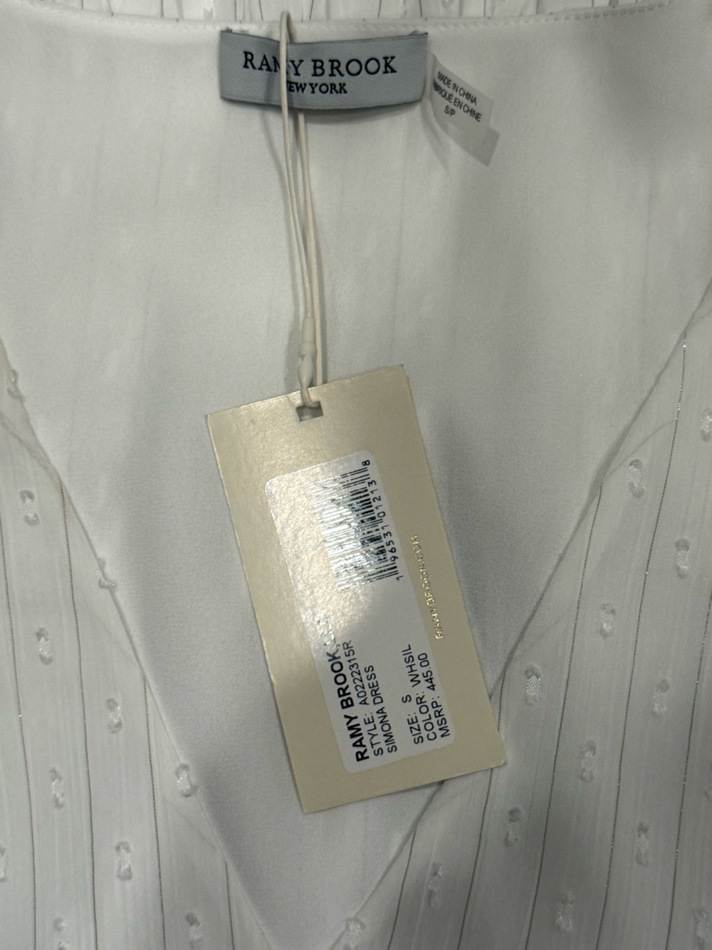 Ramy Brook - White & Silver "Simona" Dress Size Small - Picture 6 of 7